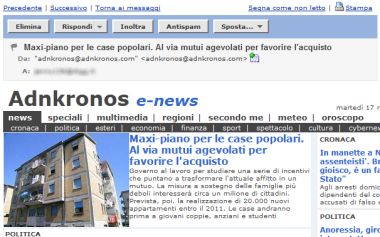 Anteprima Yahoo senza allegati