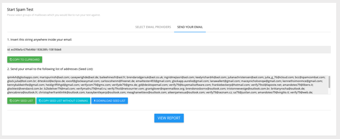 Glockapps spam test b