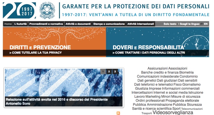 Garante privacy
