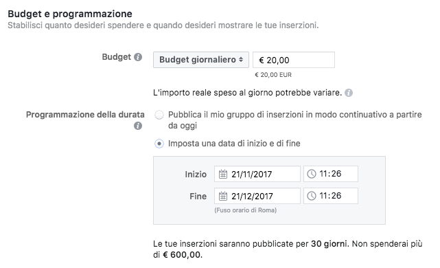 budget e programmazione